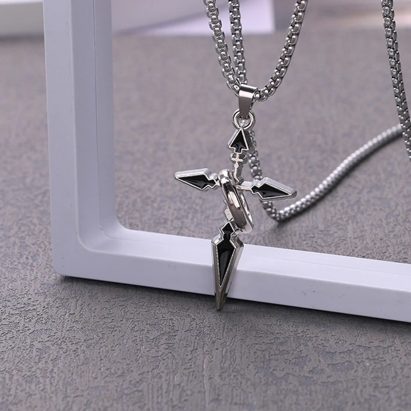 

Punk Vintage Gothic Bring Loop Cross Pendant Necklace Long Style Sweater Chain Cool Street Style Men Women Hip Hop Jewelry Gifts