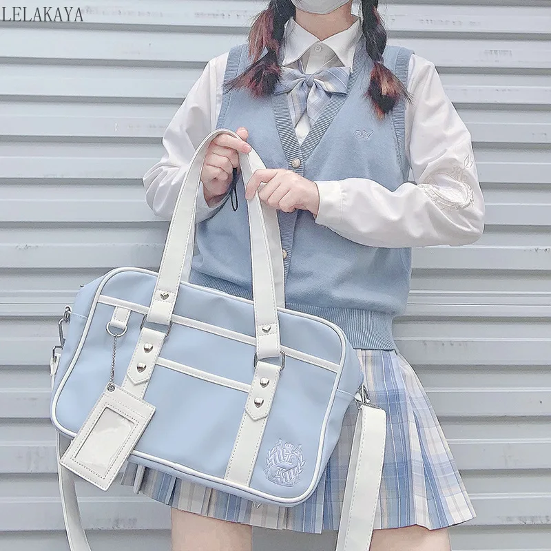

Lovely Japan Style Student Bag Original JK Handbag School Girls Bookbag Briefcase PU Leather Shoulder Bag Travel Messenger bag