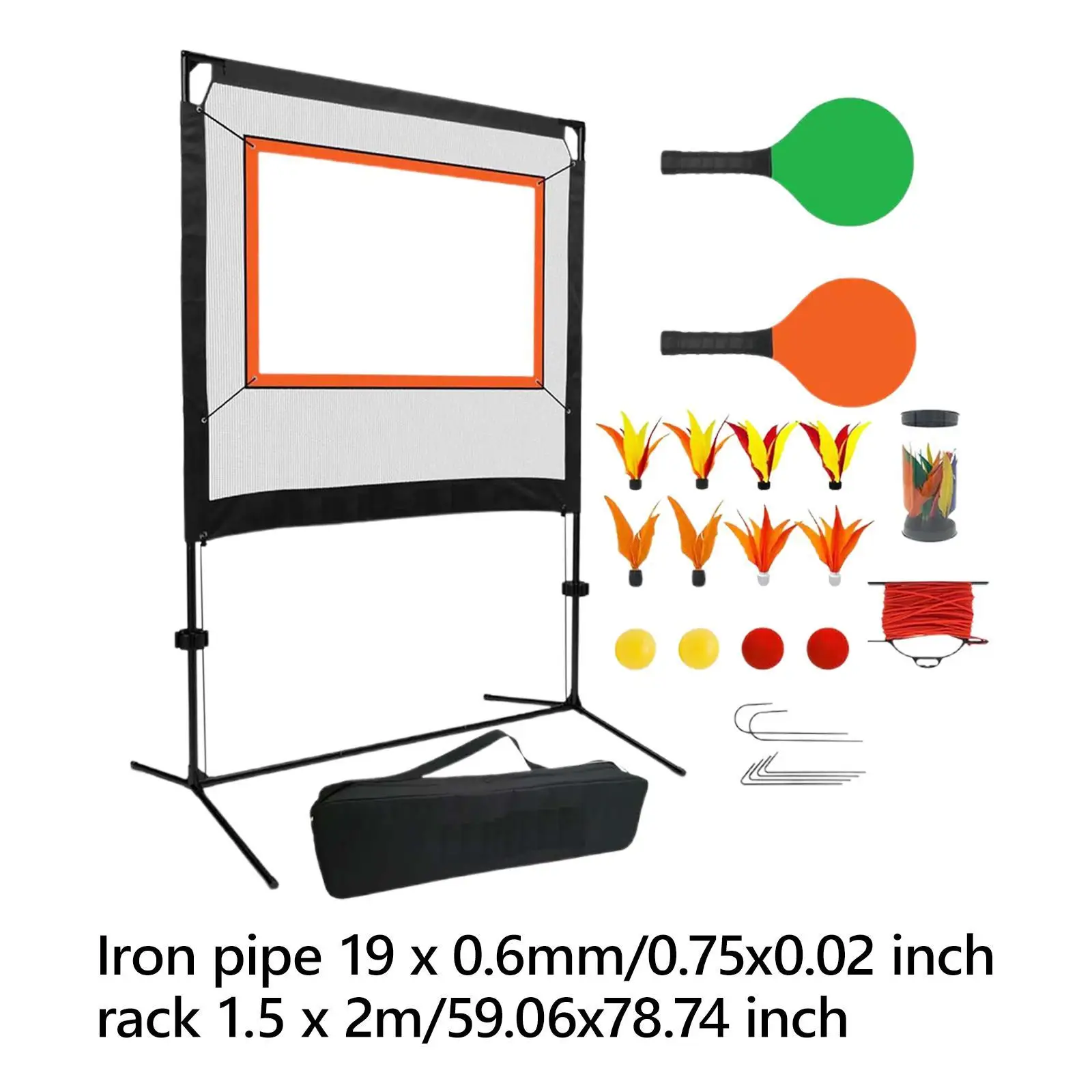 Badminton Net Set Sports Net Adults with Stand Portable Net Convenient with Shuttlecocks with Rackets for Outdoor Backyard