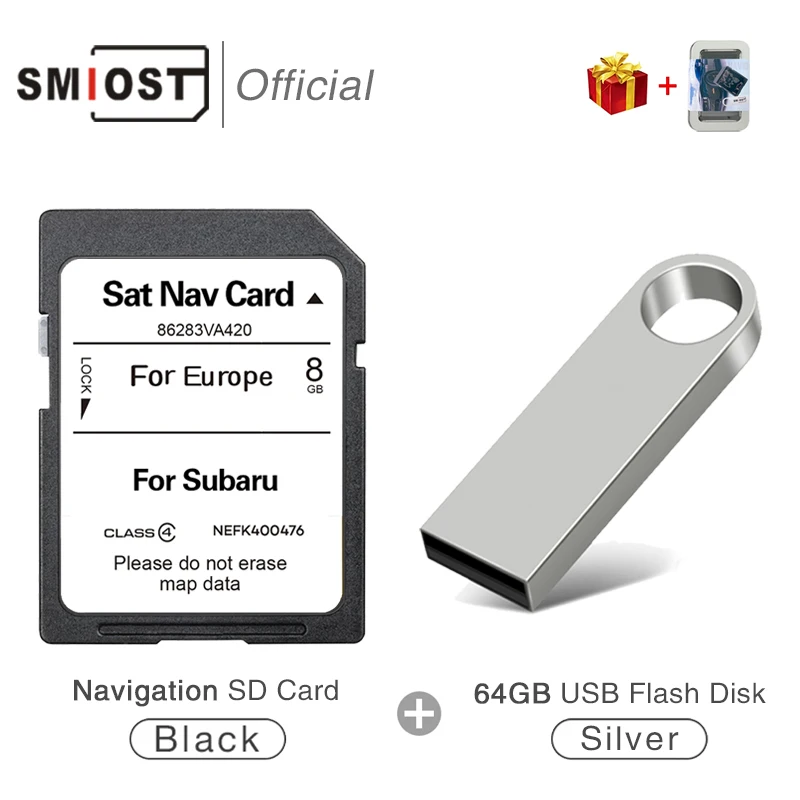 

SMIOST for Subaru BRZ Forester Impreza Car 2023 GPS Navigation SD Card Sat Nav 86283VA420 System Update Latest Map Free Delivery