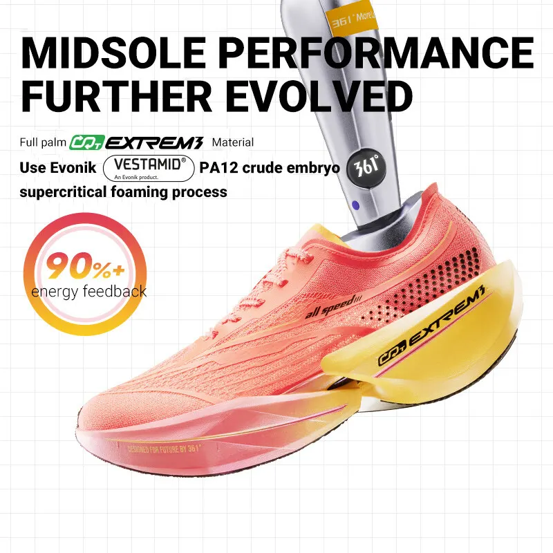 361 Degrees Furious Future 1.5 Men Women Marathon Racing Running Shoes Carbon Plate Rebound Cushioning Male Sneakers 672412227 - Image 4