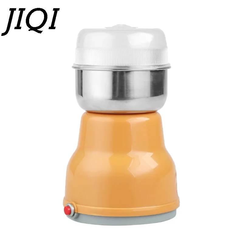 JIQI Electric Mini 220V Coffee bean grinder Household Herbs Copper Nuts grinding machine 150W stainless steel mill blade EU plug 6