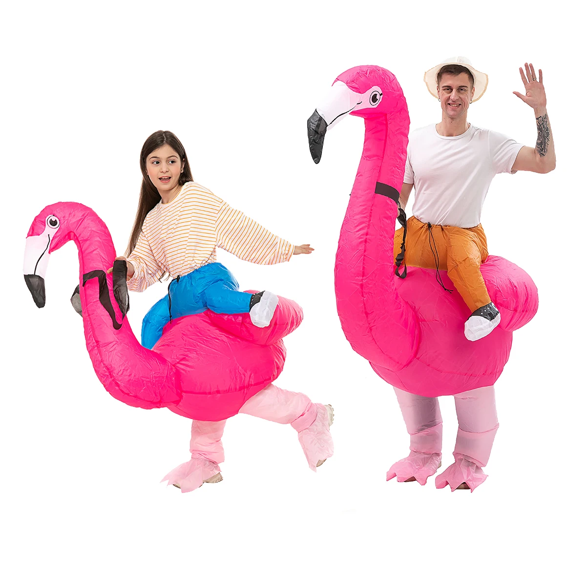 

Adults Cartoon Anime Mascot Flamingo Inflatable Costume For Adult Kids Holiday Party Performance Dress Statement Cosplay Suit