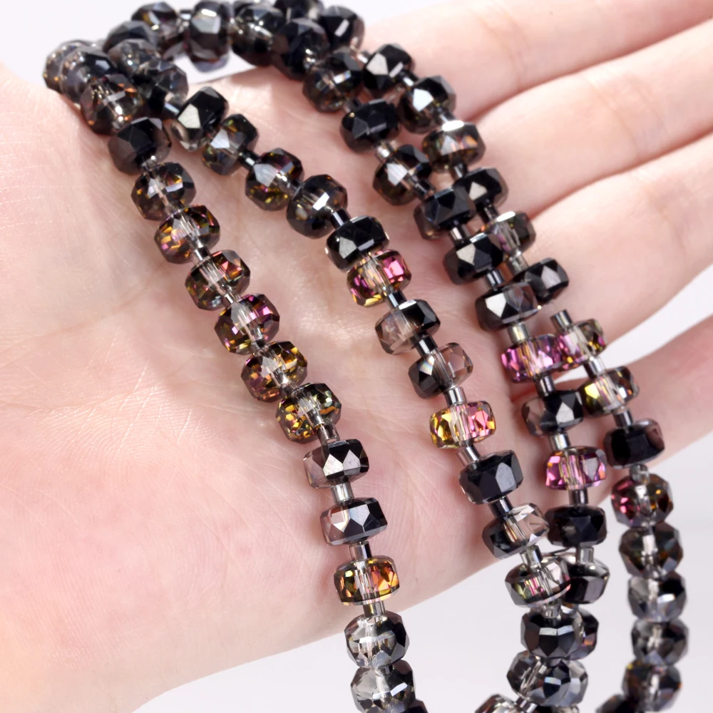 5x8mm Facettierte Rad Perlen Natürliche AB Kristalle Glas Stein Lose Perlen für Schmuck Machen DIY Armband Nacklace zubehör 21'' – Detail 9