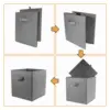 4 PCS Cube Storage Boxes 38*33*33cm Foldable Fabric with Handles Collapsible for Home Office Nursery Organiser - Clothes Basket 5