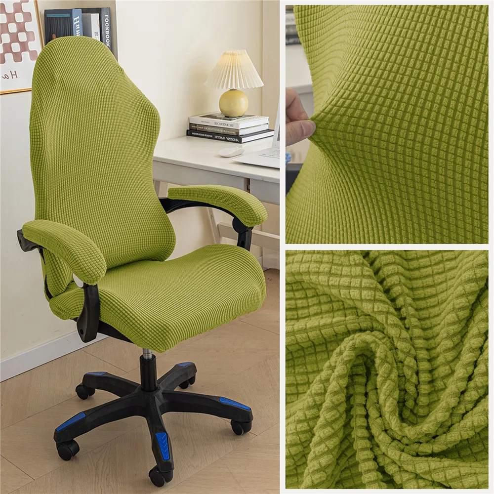 

4Pcs/set Spandex Corn velvet Office Gaming Chair Covers Home Stretch Armchair Seat Cover Rotating Computer Chair Seat Slipcovers