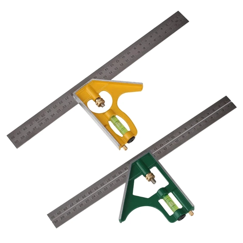 

12" 300mm Adjustable Combination Square Angles Ruler 45/90 Degree Measuring Tool
