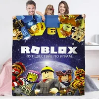 3D GAME R-ROBLOXES Luxury Throw Blanket for Sofa Decoration Plaid Blankets Characters Microfiber Bedding Fluffy Soft Blankets 2