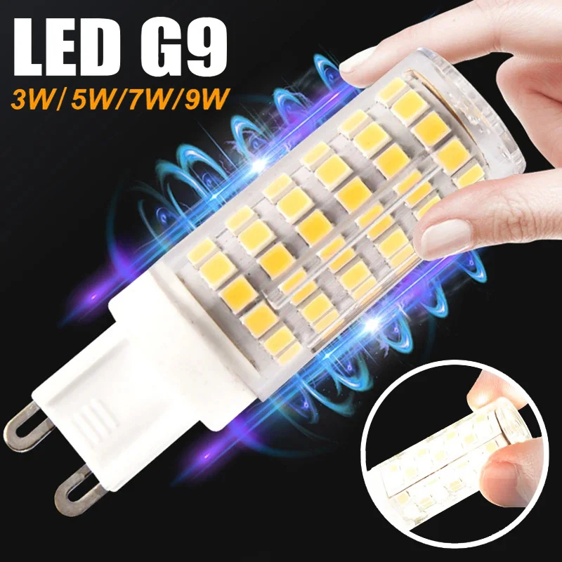 

1/3pcs G9 LED Lamp Bulb 6000K White Halogen Light 360 Degrees No Flicker Beam 3W 5W 7W 9W Spotlight for Chandelier Ceiling Lamp