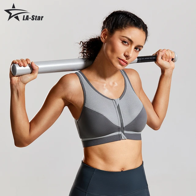 Sports Bra - Women's Sports Bra High Impact Wireless Cross Back