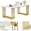 Computer Desk,70.9" Desk,  White Executive Desk Metal Legs,Study Writing Desk, Large Workstation Office, Conference Table 5
