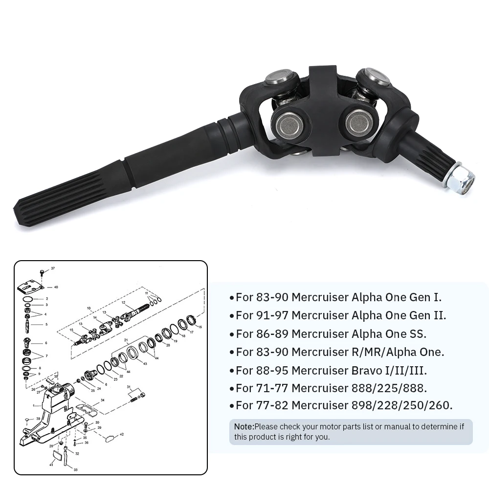 Wx a2 Complete Universal U Joint Assembly Yoke 9 9 16 For Mercury Mercruiser Alpha One Gen Ii R Mr Alpha Wx Sjs06 Universal Joints Driveshafts Aliexpress