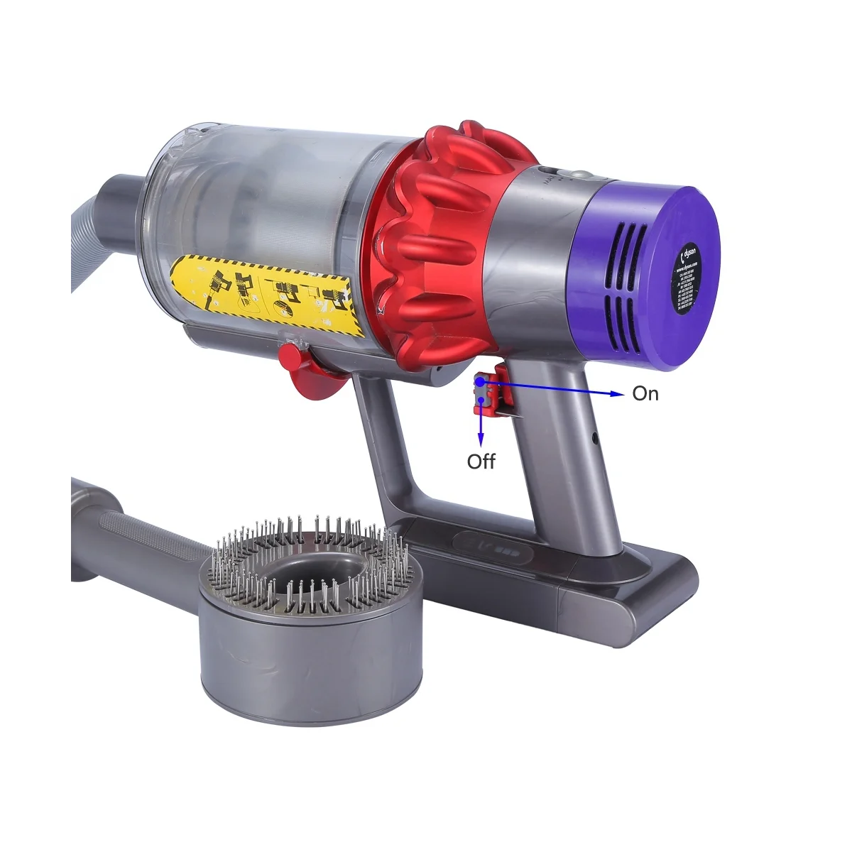 

Trigger Lock Bottom for Dyson V6 V7 V8 V10 V11 Vacuum Cleaner, Power Button Lock Accessories,Free Your Finger Gray 1Pcs