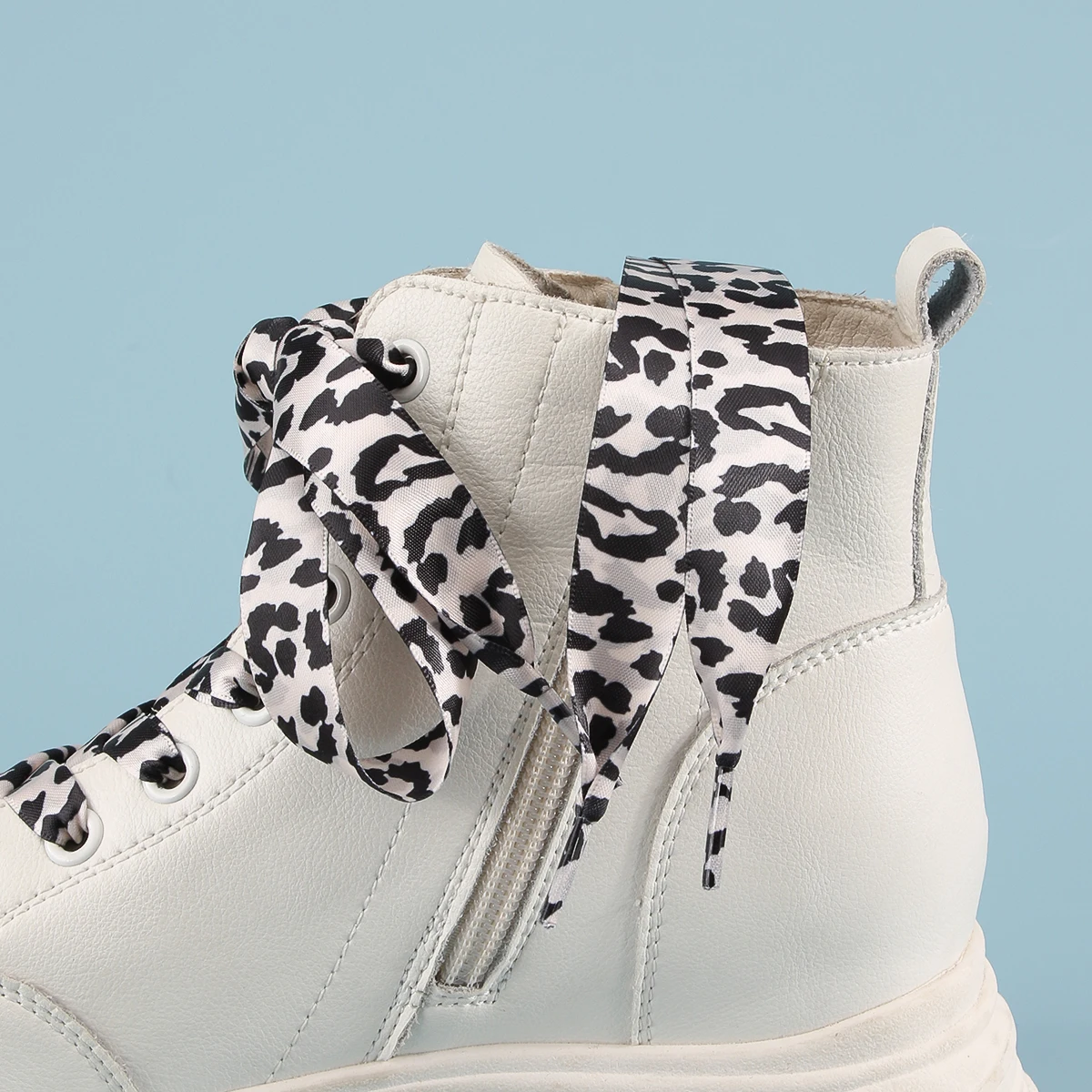 1 Paar Leoparden-Schnürsenkel für elegante Schuhe, flache Schnürsenkel, Schnürsenkel für Sneaker, Schuhdekoration, Schnürsenkel für Sportschuhe. – Detail 6