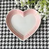 French Simplicity Love small dish tableware Dessert Tray Ceramic Raised Cats Food Bowl 6