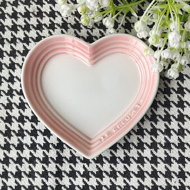 French Simplicity Love small dish tableware Dessert Tray Ceramic Raised Cats Food Bowl 6