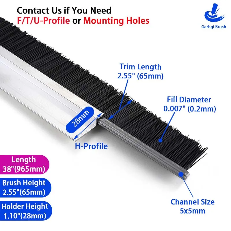 Versatile Weatherproof Sealing Brush for Doors and Windows – Dust and Insect Barrier