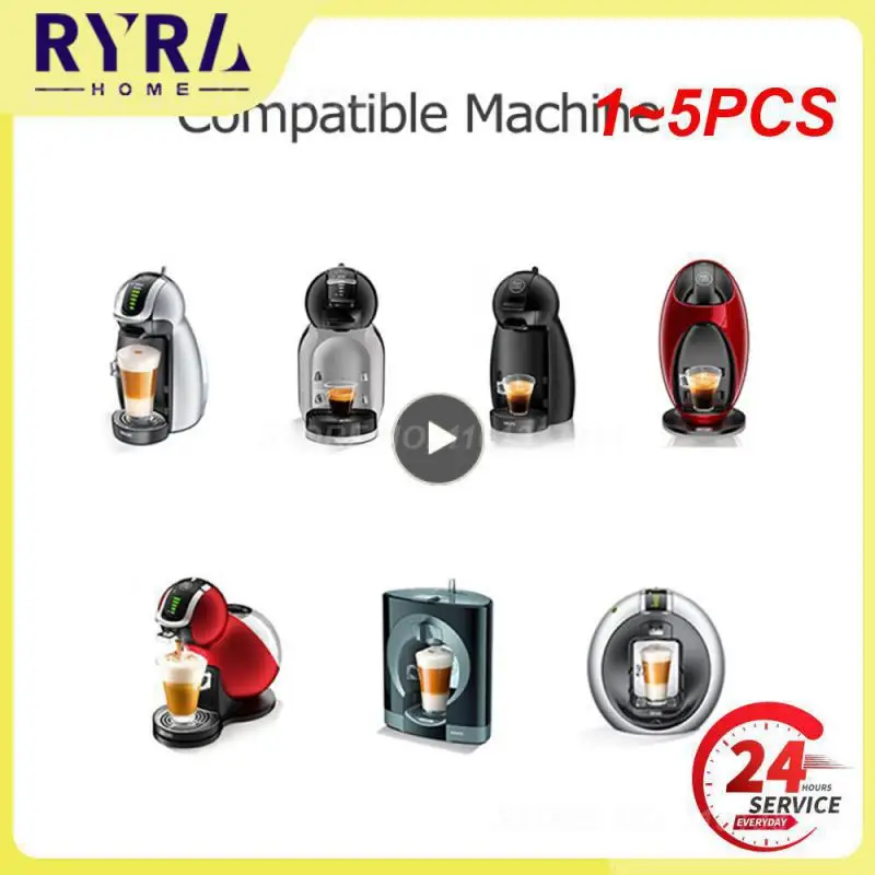 Adattatore 1 ~ 5 Pezzi Per Capsula Riutilizzabile Dolce Gusto Per Macchina Piccolo Xs/Genio S Per Capsule Nespresso Icafilas