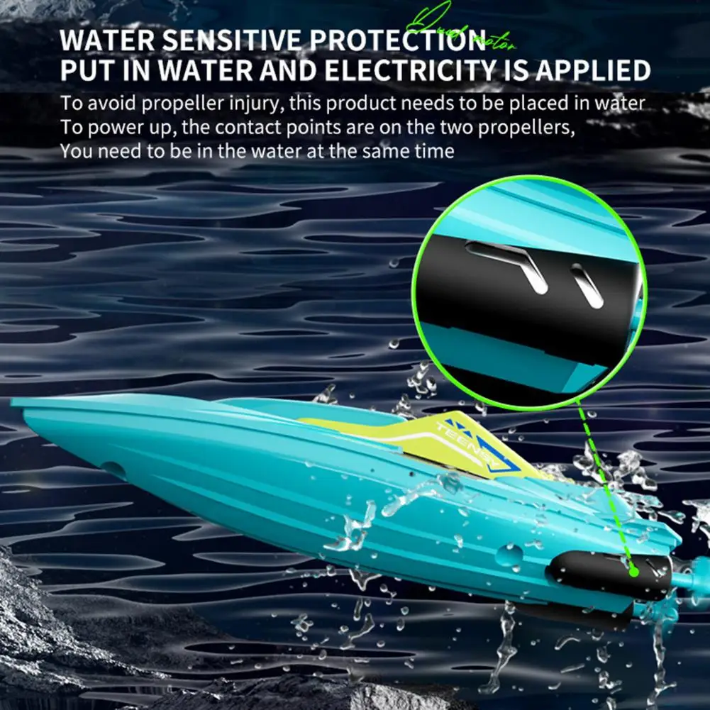 Remote Control Boat Dual-engine Rc Speedboat Dual-motor Remote Control Speed Boats for Kids Adults Set of 2 Rc Boats for Ages