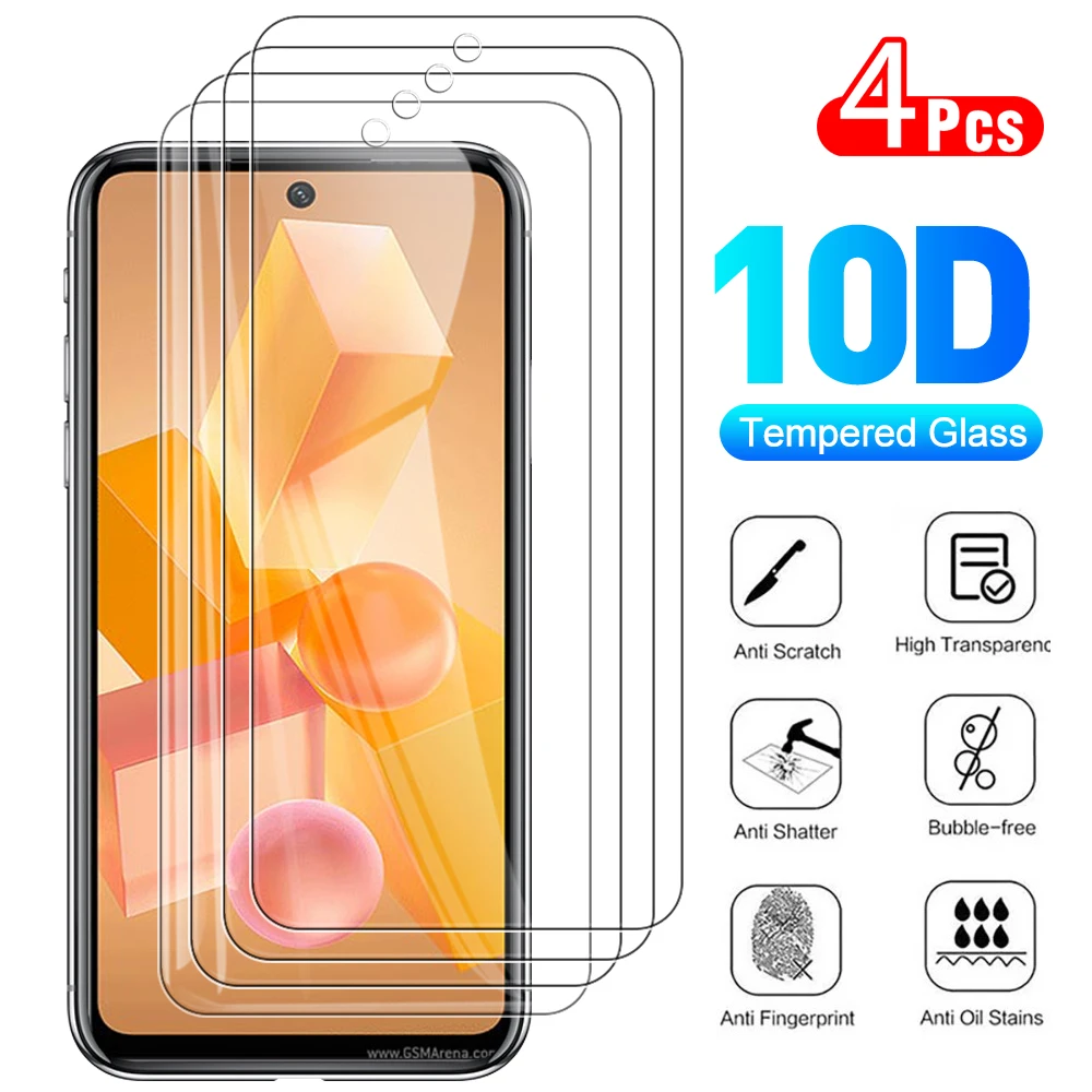 

4 шт. закаленное стекло для Infinix Hot 40 Pro 2023 полное покрытие защита для экрана infinixHot40 4G 40pro Защита от царапин
