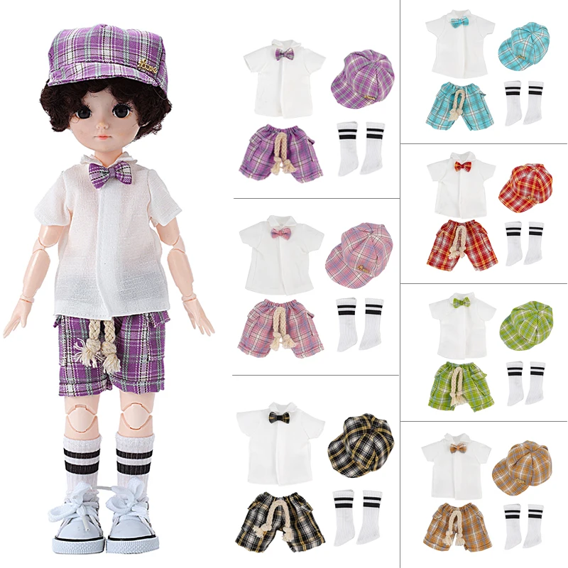 

1/6 BJD Doll Clothes JK Suit Shirt Pant Hat Stockings 4 Point Clothes Set for 30cm 12inch BJD Clothes Dress Up Accessories