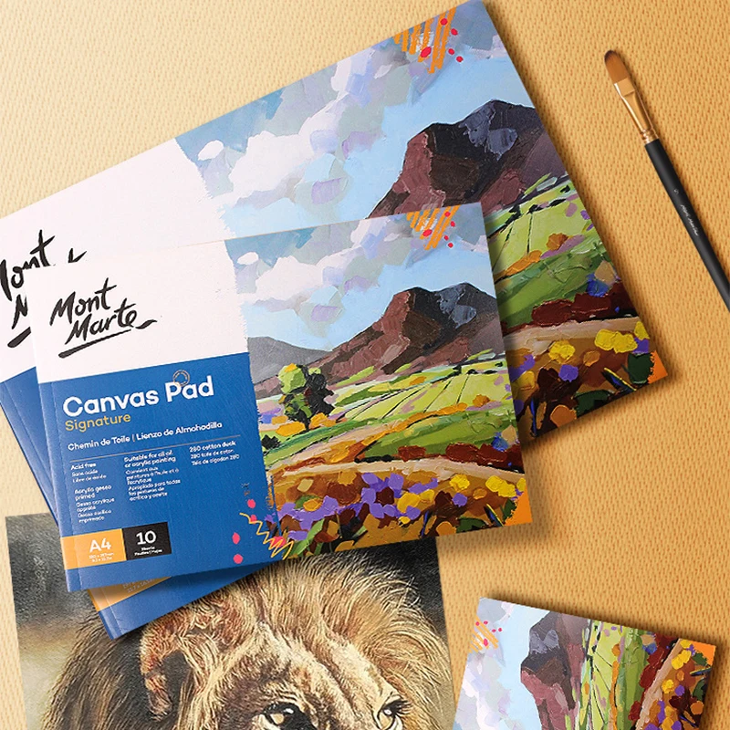 Custom Painting Canvas Painting Canvas Painting Canvas Board Canvas Pad for Painting 10 Sheets A4 A5 Cotton 280GMS for Oil and Acrylic Paints Art Supply Mixed Media Painting