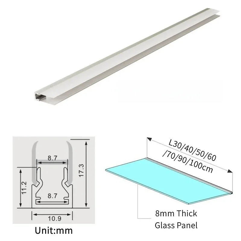 รูปสินค้า ไฟเส้น LED โปรไฟล์อลูมิเนียม สำหรับตกแต่งตู้โชว์ บาร์ และพื้นที่ภายในบ้าน