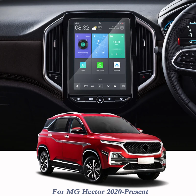 

Пленка для ЖК-экрана MG Hector 2020 года-в наличии, Стайлинг автомобиля, GPS-дисплей, навигация, стекло для экрана, защитная пленка