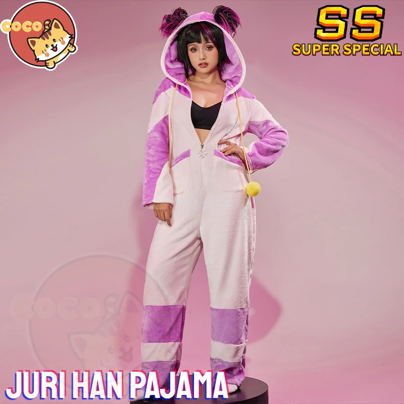 

Juri Han Pajama Cosplay Costume Game Cosplay Sadistic Han Juri Costume Halloween Girl Cos Pink Pajama Juri Cosplay CoCos-SS