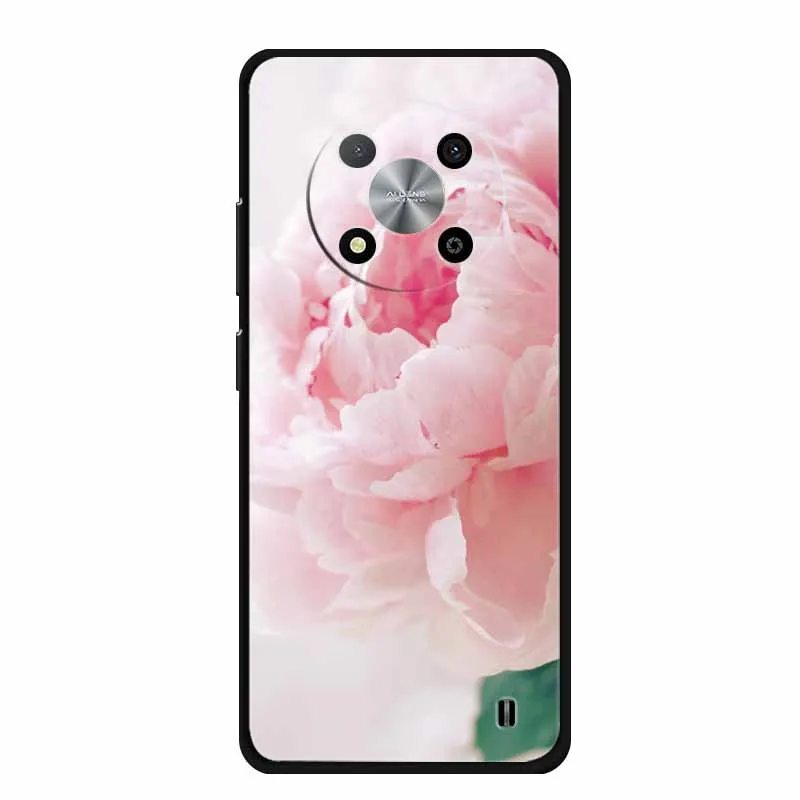 Luxury Soft Silicone TPU Phone Cover with Cartoon Floral Design - Protective Case