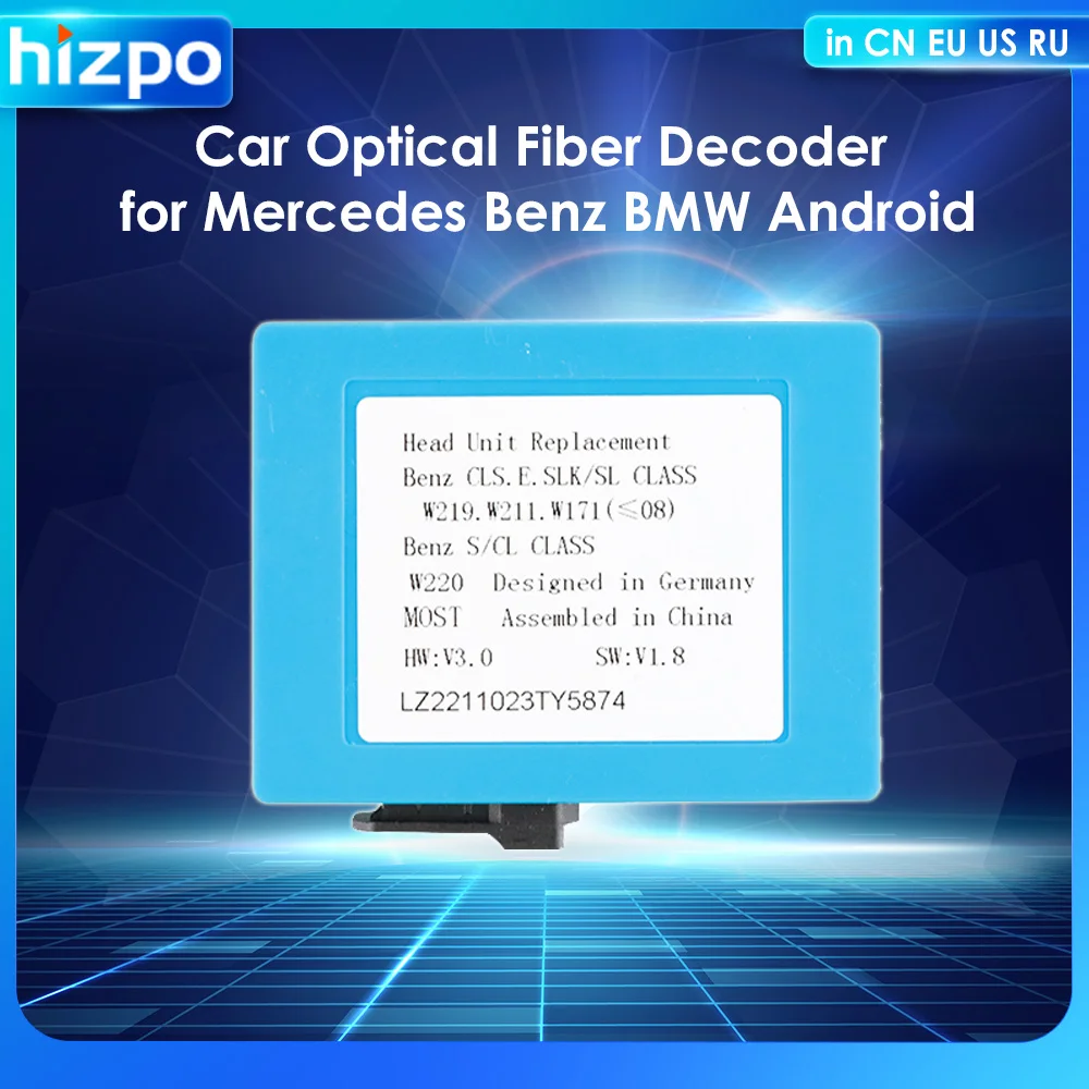 Hizpo Car Monitor Optical Fiber Decoder Only Fit For Mercedes Benz BMW Android System Car Radio Multimedia Players In Our Store car mp3 player