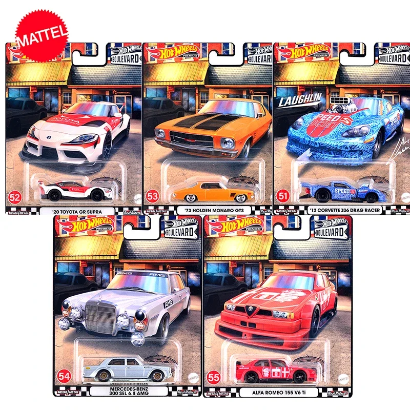 Original Hot Wheels Car Premium Boulevard Diecast 1/64 Totyota Benz Nissan Vehicles Honda Civic Kids Toys for Boys Children Gift