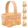 20 Pcs Wood Chip Candy Hamper Mini Basket Gift Package Wooden Small Decorations Woven Baskets Playing House Tote Baby Fruit 6