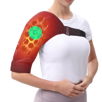 Massaggiatore per Spalle Riscaldato a Copertura Totale, Alimentato USB, 3 Modalità Riscaldamento/Massaggio, Sollievo per Spalla Congelata, Artrite, Rilassamento Muscolare, Unisex