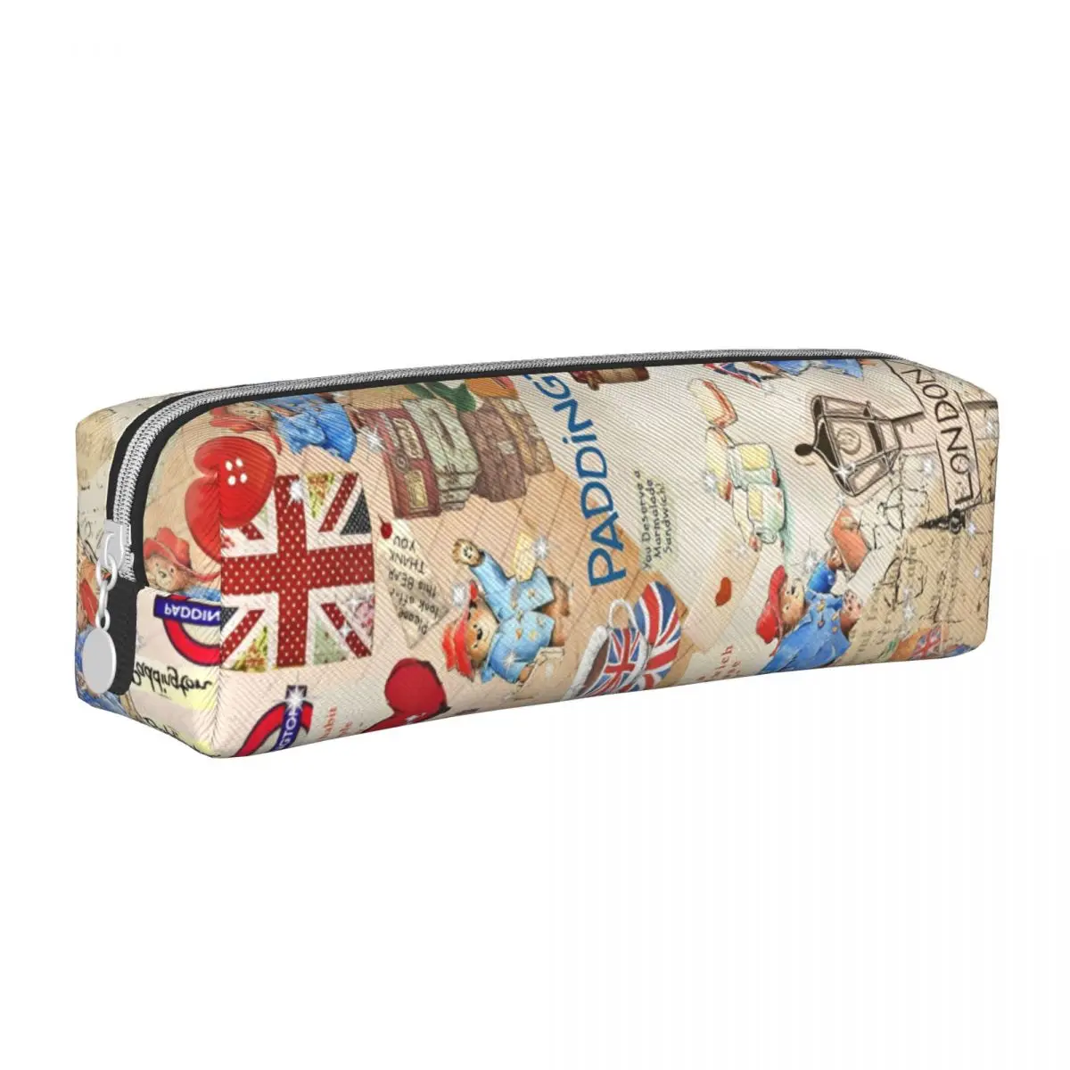 Paddington Brown Bear Pencil Case Britain Cartoon Movie Pencilcases Pen for Student Big Capacity Bag Office Gifts Stationery