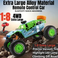 1:8 Extra Large Alloy Material Remote Control Car 4WD High Speed Climbing Off Road Vacuum Tire Elasticity Shock Absorbing RC Car 1