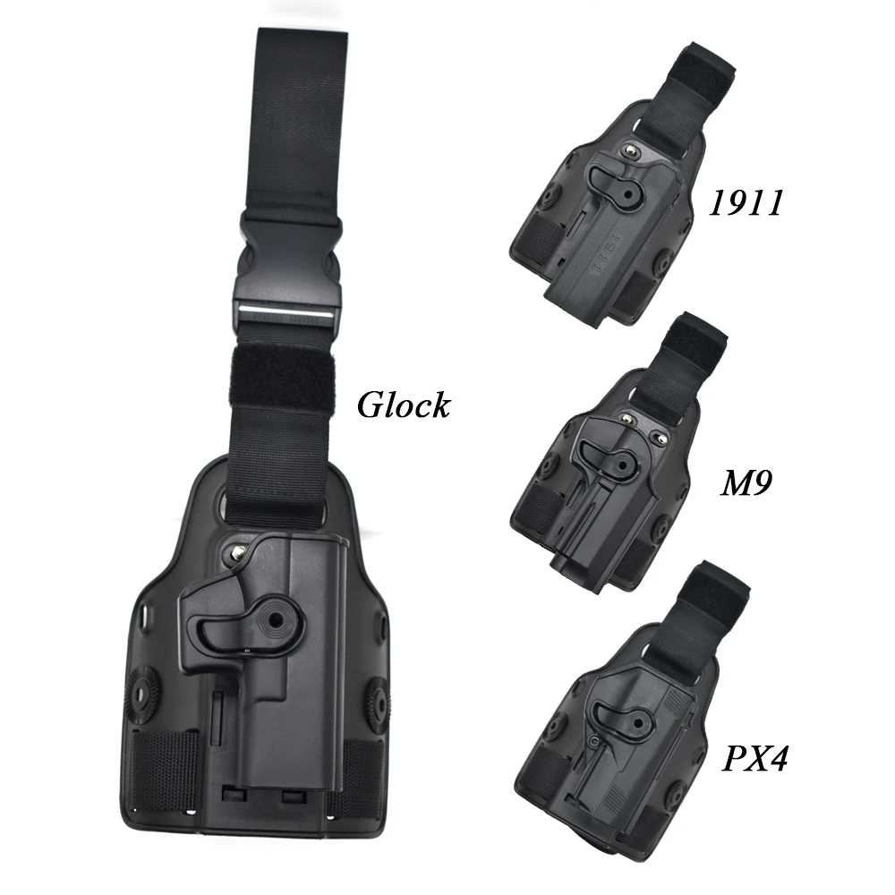 Hunting Drop Leg Gun Holster Tactical Pistol Thigh Leg Holster Case For G 17 19 Colt 1911 Beretta M9 PX4 Storm pistol holster,hunting holster,gun holster