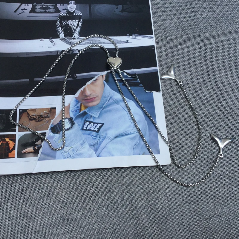 Original design bolo ties heart-shaped bolo tie for men and women personality neck tie fashion necklace