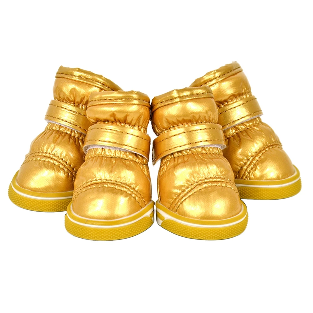 thumbnail image 1 of 4 botas de nieve de felpa para perros, botas de invierno para perros, botas protectoras para patas, botines cálidos para perros pequeños y medianos, 1 of 5