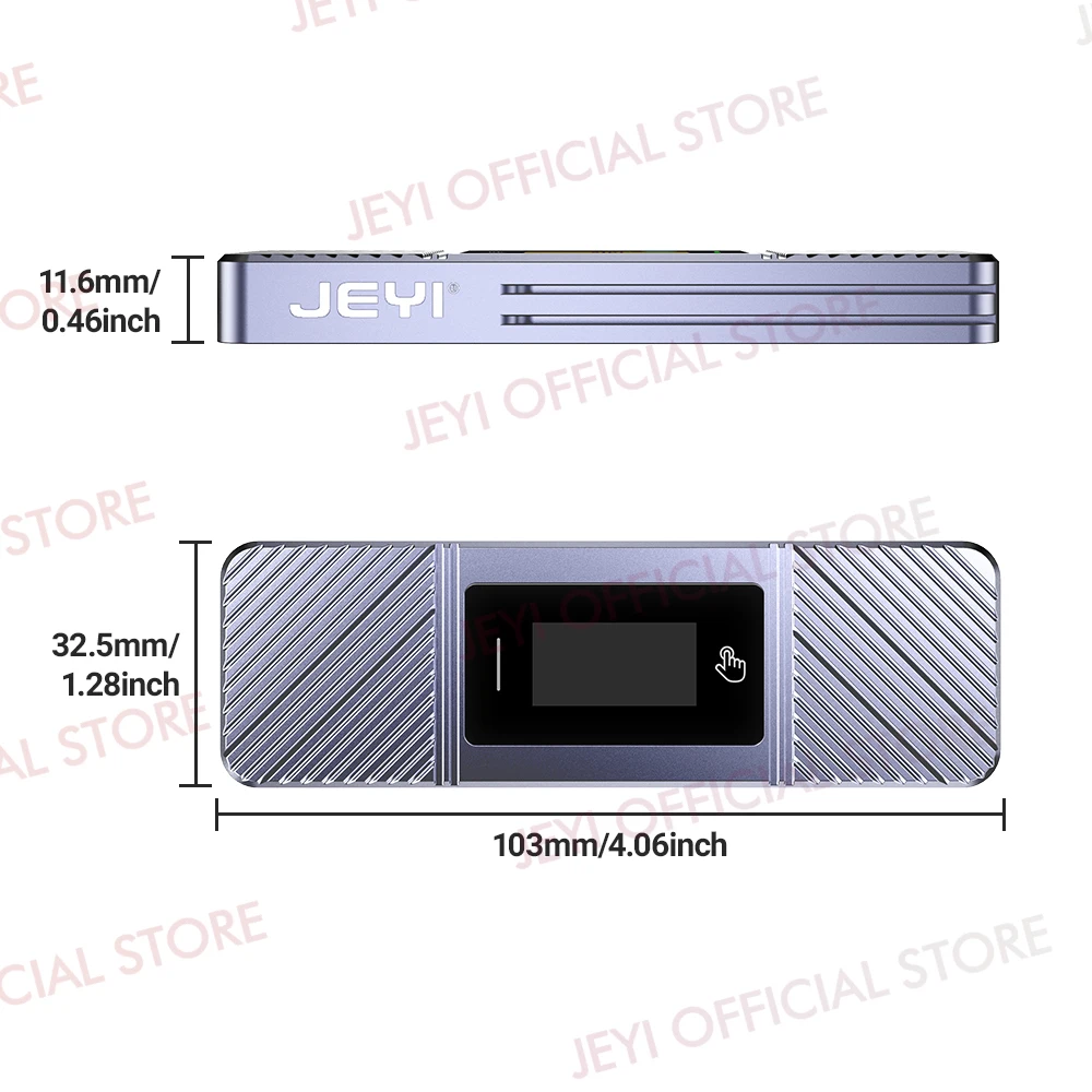 JEYI Visual Smart M.2 NVMe NGFF SSD 인클로저, 5s 쓰기 보호 지원, 3s 재연결, USB 3.2 Gen2 10Gbps, UASP 트림