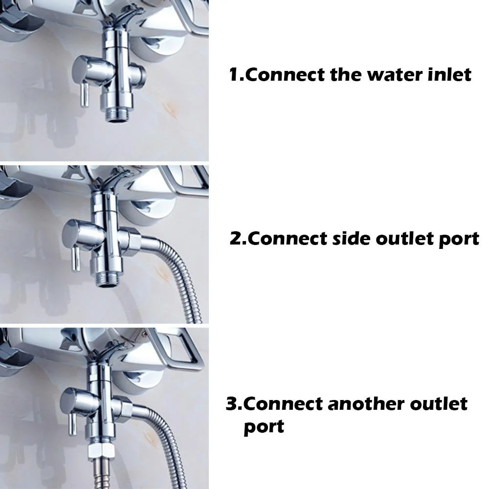 1 Pcs Water Diverter Valve Bathroom Shower Faucet Switch