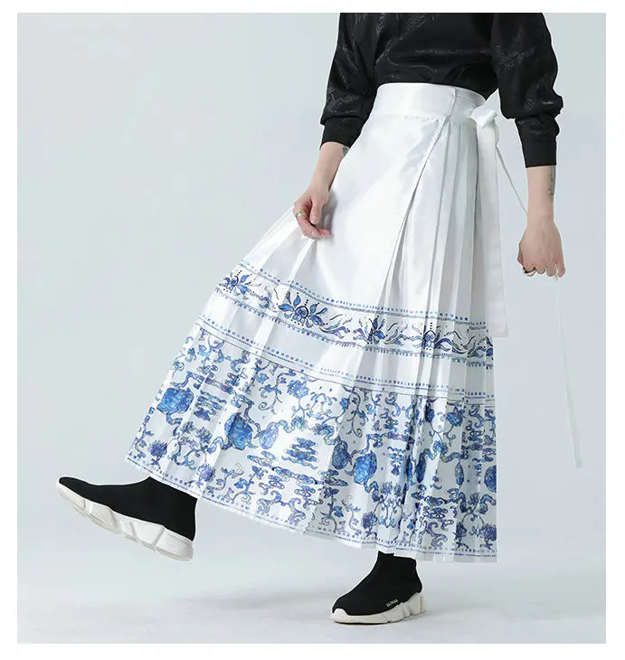 Description Picture 4 of itemFashion Men Wide-leg Skirt Pants Male Vintage Casual Jogging Pants Male Oversize White Streetwear Men Women Skirts Trousers 5XL