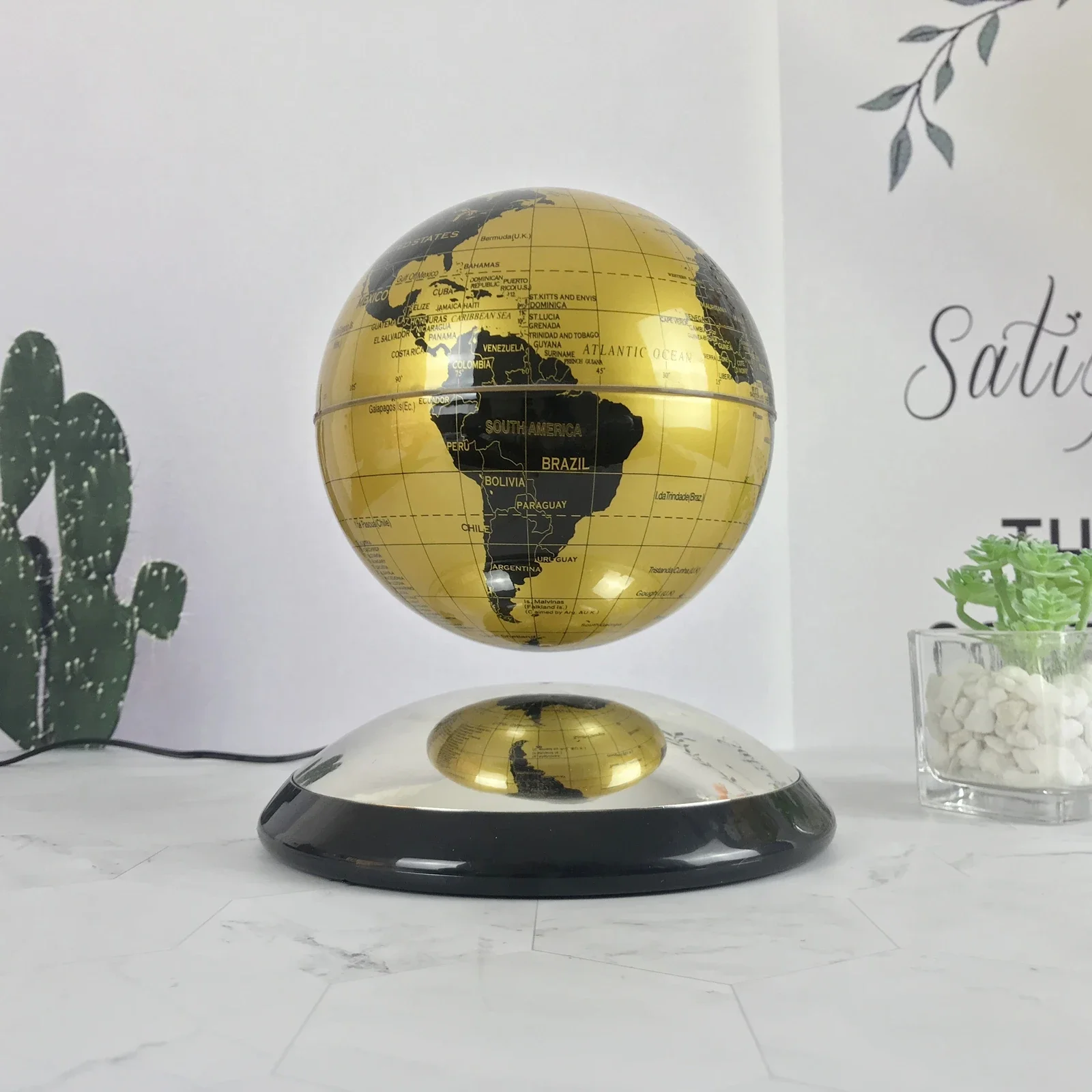 

6 Inch Creative Magnetic Levitation Floating Globe World Map the Best Desktop Decor Christmas Company anniversary gift