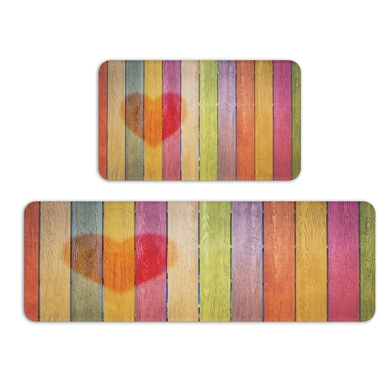 

BESTPRO Wood Grain PVC Kitchen Mat Rug Non-slip Floor Mat Carpet Waterproof Foot Mat for Kitchen Living Room Bedroom