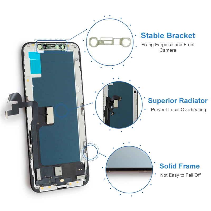 터치 OLED LCD 디스플레이, 아이폰 XS LCD 디스플레이, 터치 디지타이저 어셈블리, 도구 포함, AAA + 3D