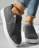 Sneakers Women Snap Button Round Toe Design Buckle Sneakers Ladies Breathable Sport Shoes Platform Vulcanized Shoes Zapatillas 2