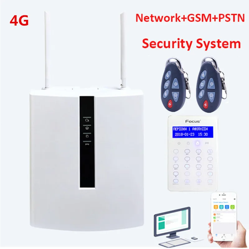 Focus Meian FC-7668Pro TCP IP Wired Security Alarm 4G GSM Alarm System With 88 Wired Smart Home Alarm With WebIE Control