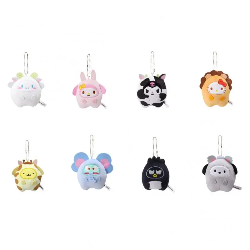 

Cute Hellokittyed New Plush Keychain Kawaii Anime Sanrio Cinnamoroll My Melody Kuromi Cartoon Plush Doll Backpack Pendant 2023