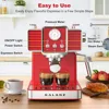 Retro Espresso Machine with Milk Frother, 15 Bar Pump Professional Cappuccino and Latte Machine, 1.5L Removable 4