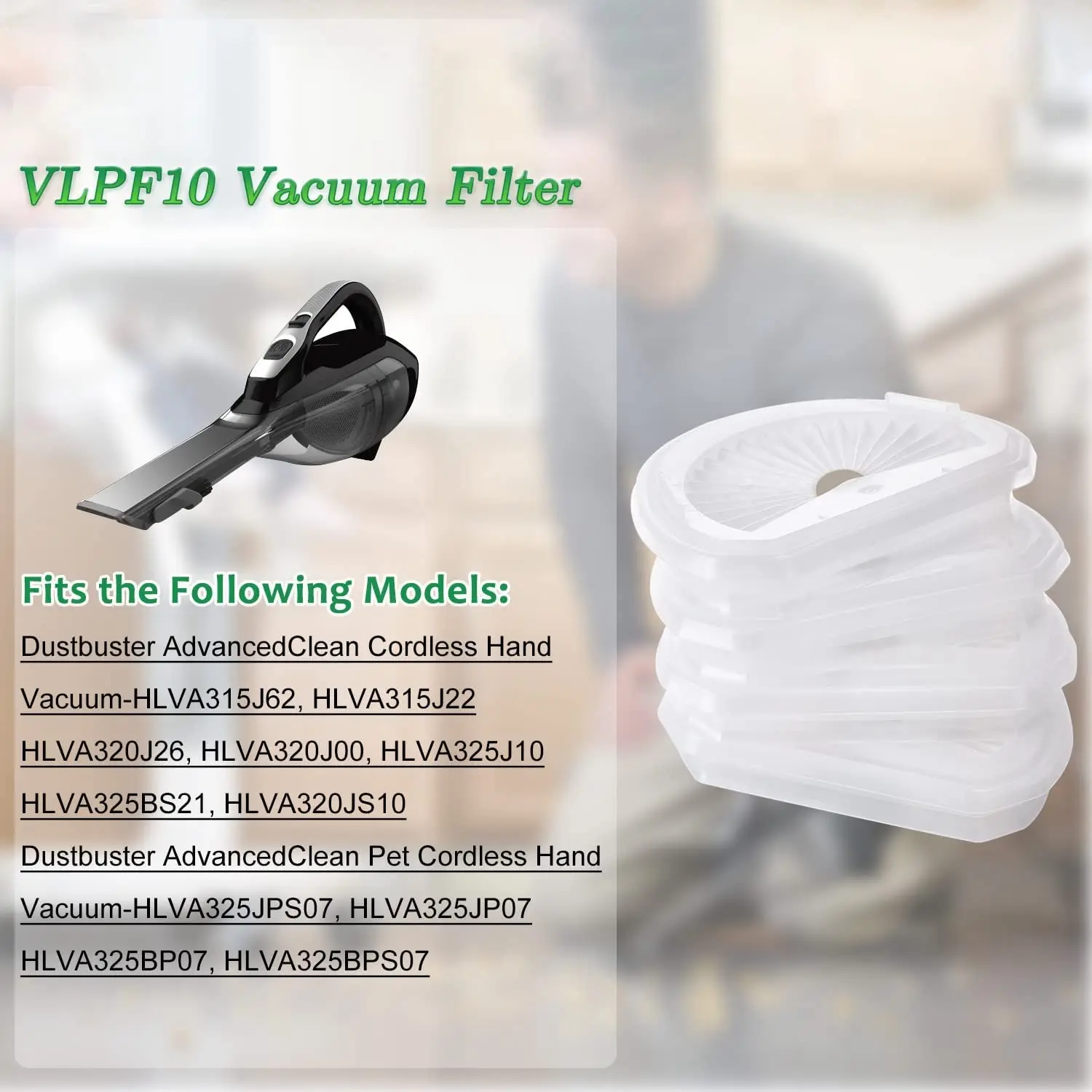 For Black Decker VLPF10 HLVA320J00 / HLVA325J10 Dustbuster Hand Vacuum  Cleaner Hepa Filter Part Accessory - AliExpress